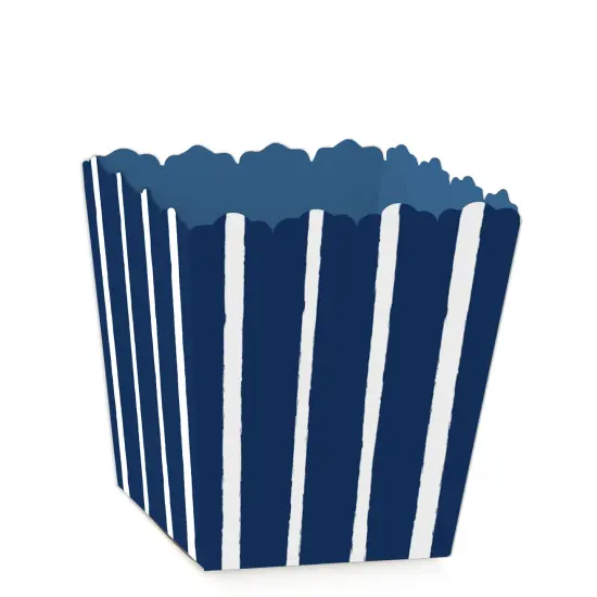 Big Dot of Happiness Navy Stripes - Party Mini Favor Boxes - Simple Party Treat Candy Boxes - Set of 12 {1}