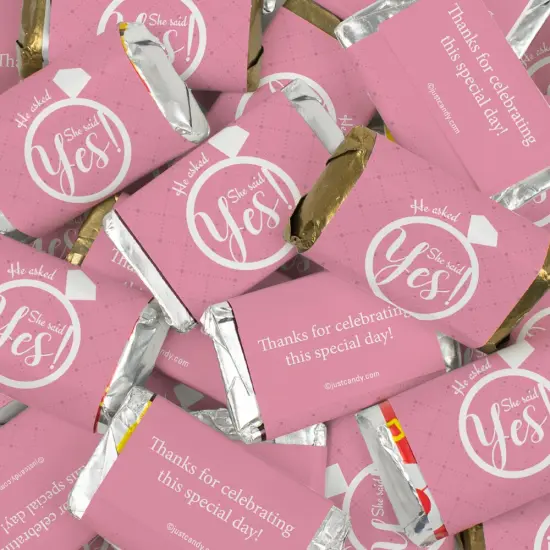 Pink Bridal Shower Candy Party Favors Hershey's Miniatures Chocolate {1}
