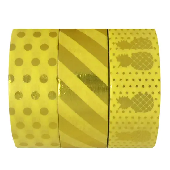 Wrapables Washi Masking Tape (Set of 3) Yellow Paradise {1}