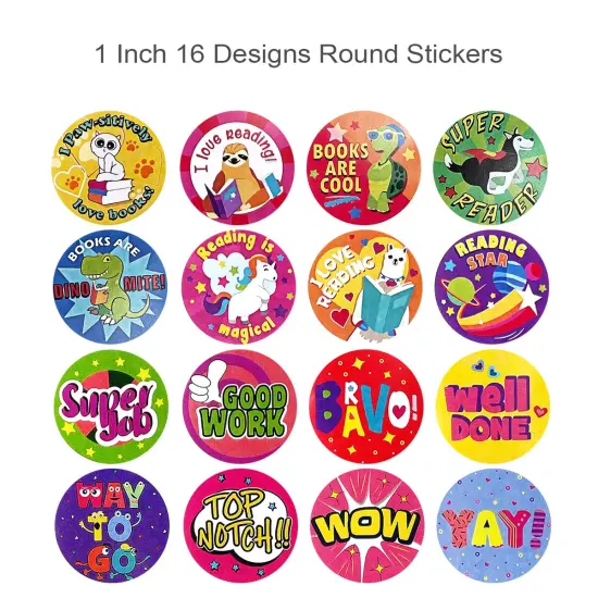 Wrapables 1 Inch Reward, Birthday, Thank You Stickers for Teachers, Students, Classrooms, Party Favors, Gifts, Boxes & Bags (1000pcs) Inspirational {2}