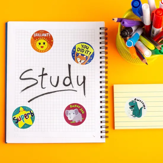 Wrapables 1 Inch Reward, Birthday, Thank You Stickers for Teachers, Students, Classrooms, Party Favors, Gifts, Boxes & Bags (1000pcs) Weather & Floral {8}