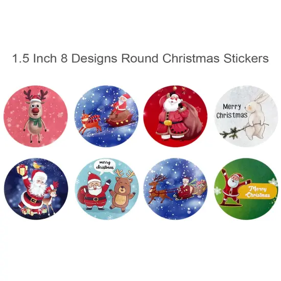 Wrapables Christmas Stickers Label Roll, Holiday Stickers for Sealing Cards, Envelopes, Gift Boxes, Festive Party Favors (500 pcs) Red & White {8}