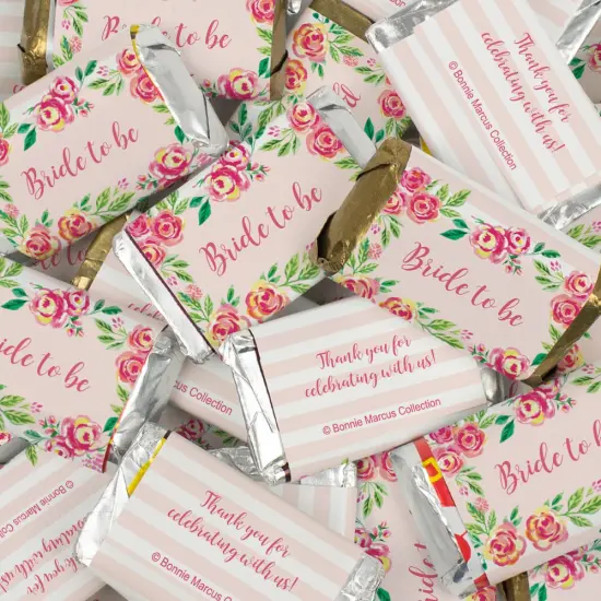 Floral Bridal Shower Candy Party Favors Hershey's Miniatures Chocolate {1}