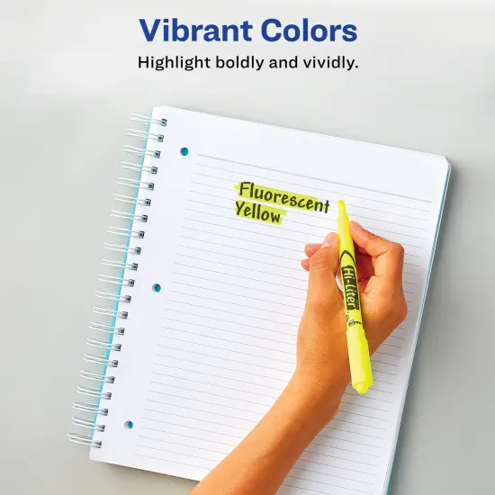 Avery Hi-Liter Value Pack Pen-Style Highlighters, Smear Safe Ink, 200 Fluorescent Yellow Highlighters (23825) {6}