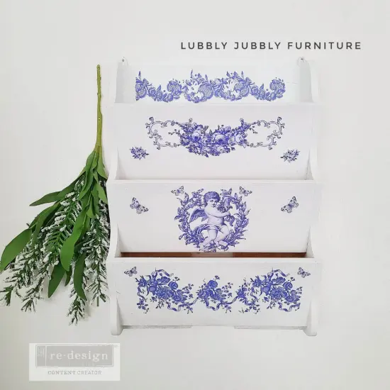 Redesign With Prima Decor Small Transfers - French Bue - 3 sheets , 6"x12" 655350656683 {3}