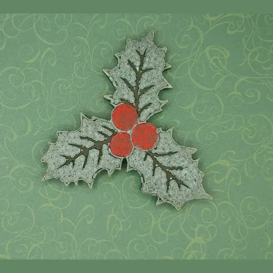 Christmas Holly Silicone Freshie Mold {2}