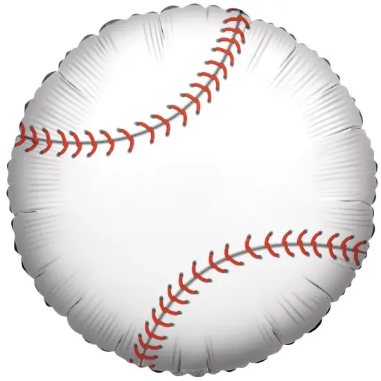 Baseball 18" Round Foil Balloon, 1ct {1}