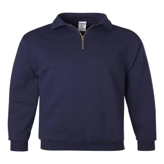 JERZEES&reg; Super Sweats Nublend Quarter-Zip Cadet Collar Sweatshirt J. navy {1}