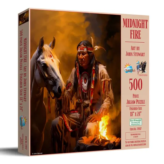 Sunsout Midnight Fire 500 pc Jigsaw Puzzle 77017 {3}