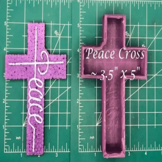 Peace Cross Silicone Freshie Mold {1}