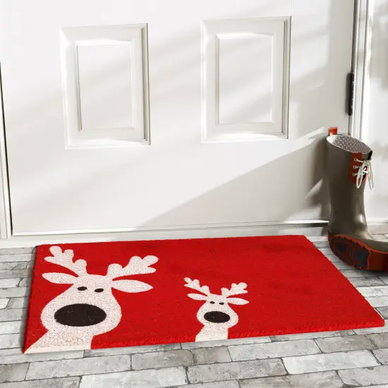 Calloway Mills Peeking Reindeer Doormat {4}