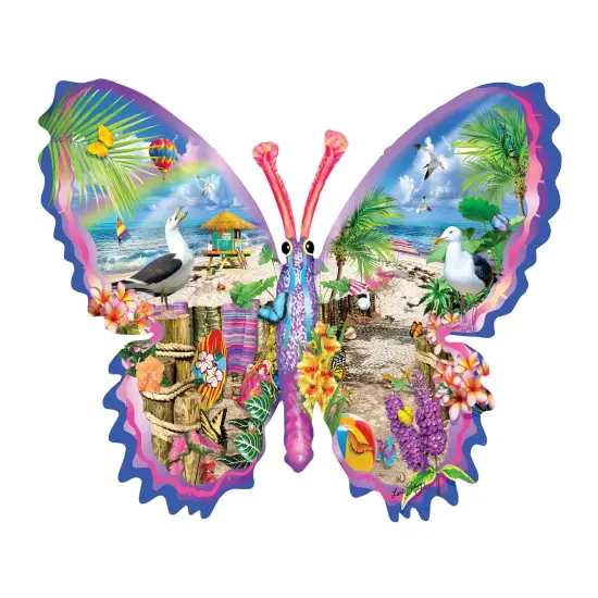 Sunsout Summer Butterfly 1000 pc Special Shape Jigsaw Puzzle 95092 {1}