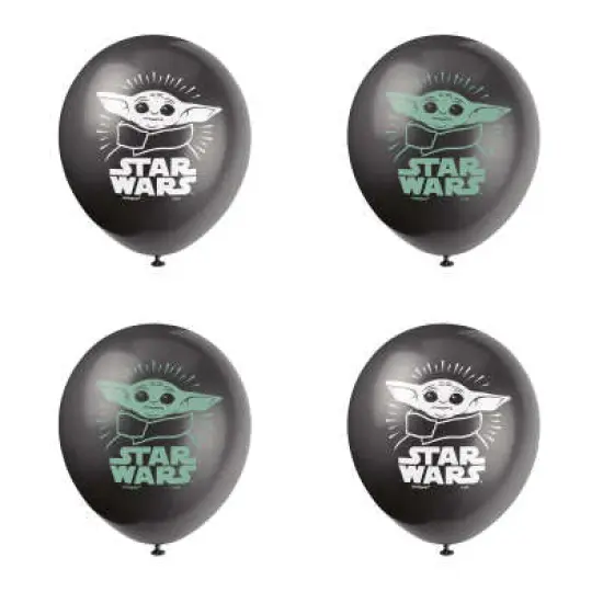 Star Wars Mandalorian The Child 12" Latex Balloons, 8ct {1}