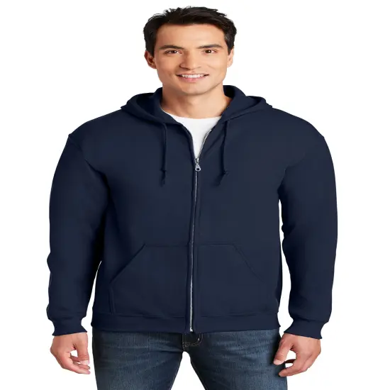 Gildan&reg; Heavy Blend Long Sleeve Full-Zip Hooded Sweatshirt Navy {1}