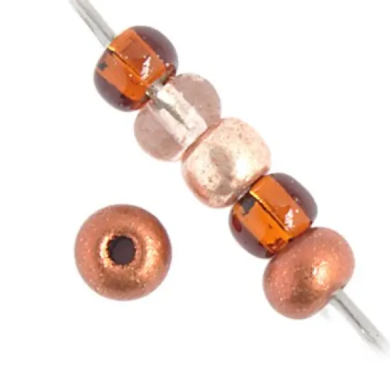 John Bead 6/0 Mixed Czech Glass Seed Beads, 500g Copper Mega {2}