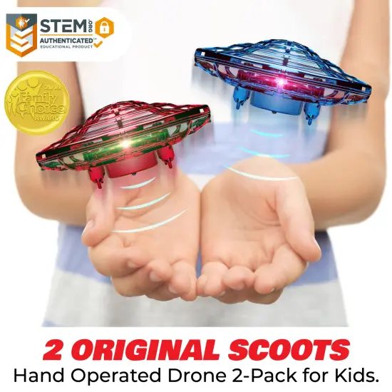 Force1 Scoot Duo Hand Operated Drone for Kids or Adults - 2pk {2}