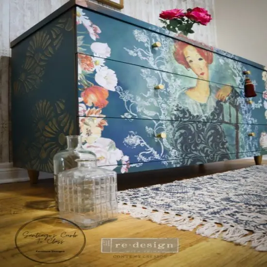 Redesign With Prima A1 Decoupage Rice Paper (Mulberry Tissue Paper) ? Whimsical Lady 23.4"X33.1" 655350657055 {4}