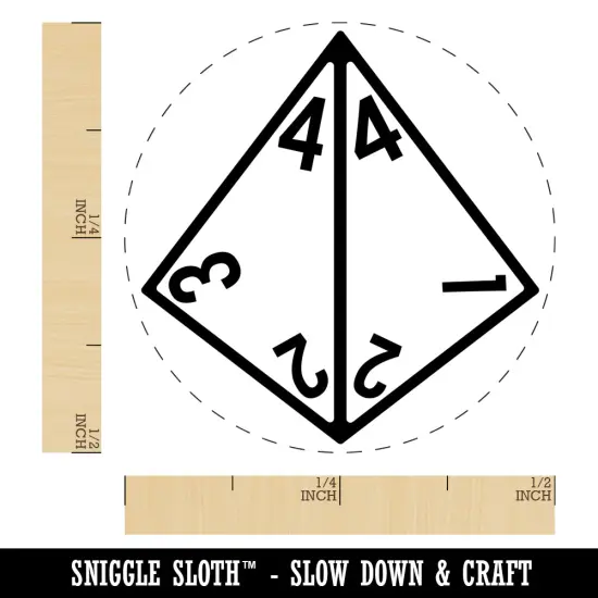 D4 4 Sided Gaming Gamer Dice Critical Role Self-Inking Rubber Stamp Ink Stamper for Stamping Crafting Planners Fuchsia {1}