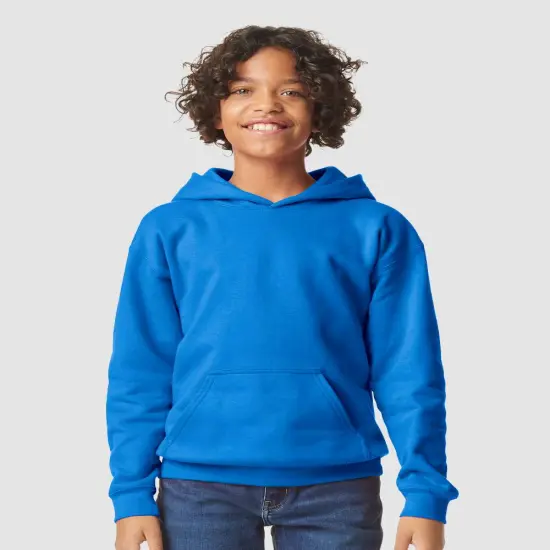 Gildan&reg; Youth Midweight Hooded Sweatshirt Royal {1}