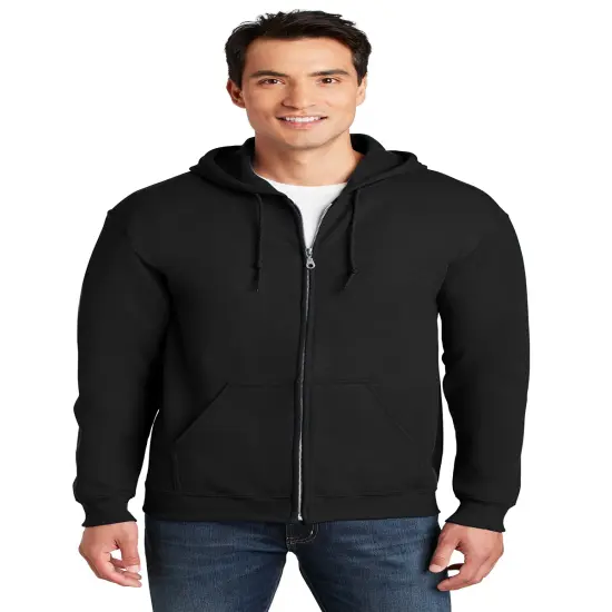 Gildan&reg; Heavy Blend Long Sleeve Full-Zip Hooded Sweatshirt Black {1}