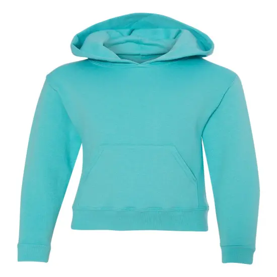 JERZEES&reg; Hooded Turtle Neck Long Sleeve Sweatshirt For Youth Scuba blue {1}