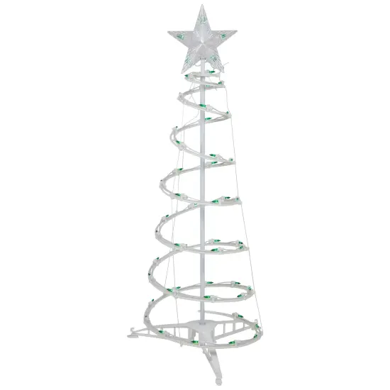 Northlight Set of 3 Green Lighted Spiral Christmas Trees, 3', 4', and 6' {5}