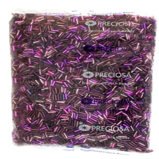 John Bead 500g Silver Lined Transparent Purple Pink Rainbow Czech Glass Twisted Bugle Seed Beads {3}