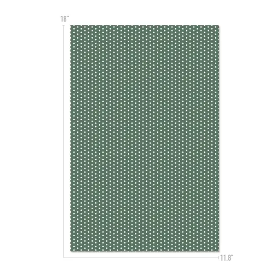 Happy Crafters&reg; Polka Dot 11.8" x 18" Sheet Sage and White {1}
