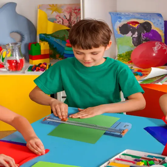 Firbon Blue A4 Paper Cutter, 12 Inch Titanium Straight Paper Trimmer with Side Ruler for Scrapbooking Craft, Paper, Coupon, Label, Cardstock {2}