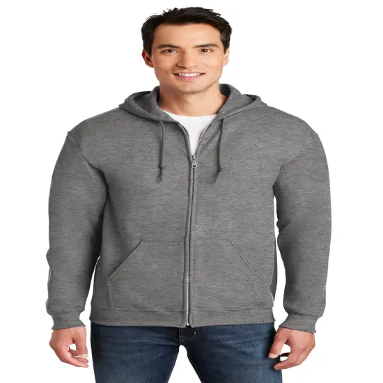Gildan&reg; Heavy Blend Long Sleeve Full-Zip Hooded Sweatshirt Graphite heather {1}