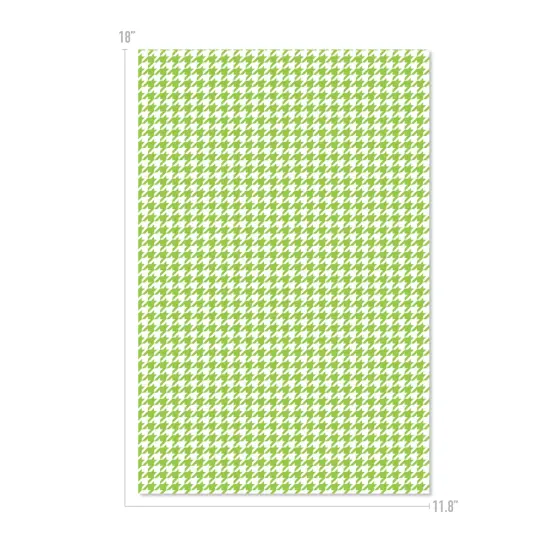 Happy Crafters Houndstooth 11.8" x 18" Sheet Green and White {1}