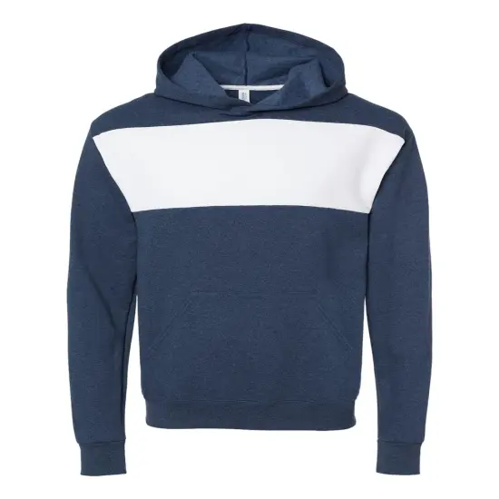 JERZEES&reg; Nublend Billboard Hooded Sweatshirt Indigo heather/ whit {1}