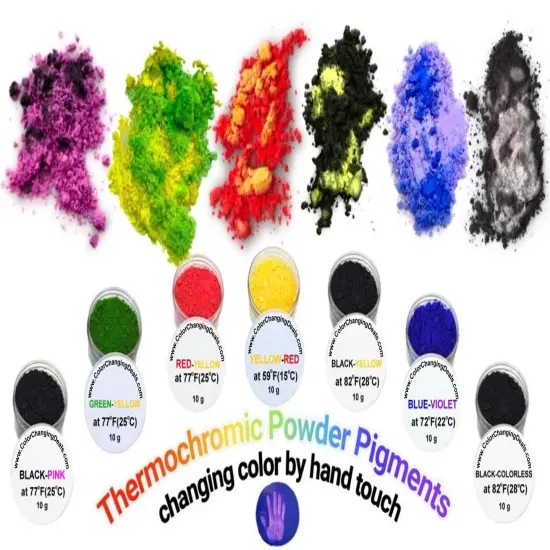 Color Changing Powder Pigment Thermochromic Temperature Heat Sensitive Red yellow 82&deg;f {7}