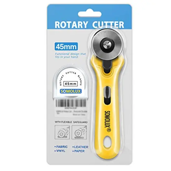 Rotary Cutter with 45 mm 5 Pieces Replace Blades for Quilting Scrapbooking Sewing Arts Crafts, Sharp and Durable {1}