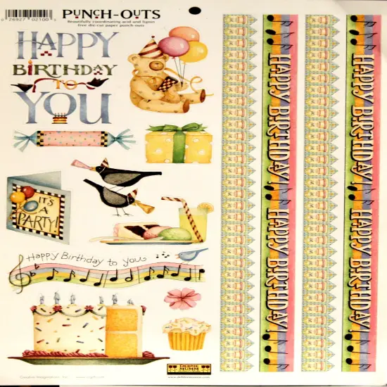 Creative Imaginations Debbie Mumm Happy Birthday Punch-outs {1}