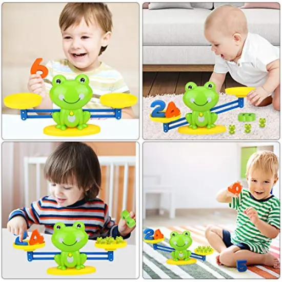 Valentines for Preschoolers Frog Balance Counting Toys for Boys & Girls Educational Number Toy Fun Children's Gift STEM Learning Age 3+ (63 PCS) {5}