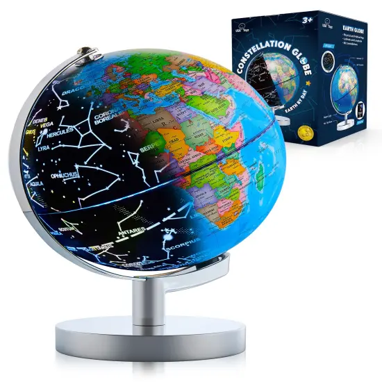 USA Toyz Illuminated Globe for Kids Learning - 7.2" Diameter {1}