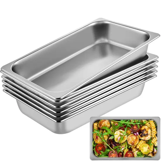 6 PCS 4 Inches Deep Steam Table Pans {2}