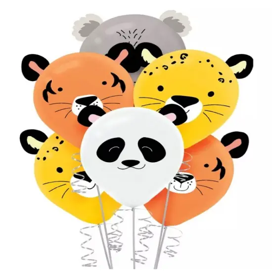 Get Wild Birthday 12" Latex Balloon Decoration Kit, 6ct {2}