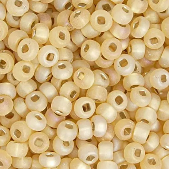 John Bead 2/0 Silver Lined Czech Glass Seed Beads, 500g Tr. Lt Topaz AB Matt {1}