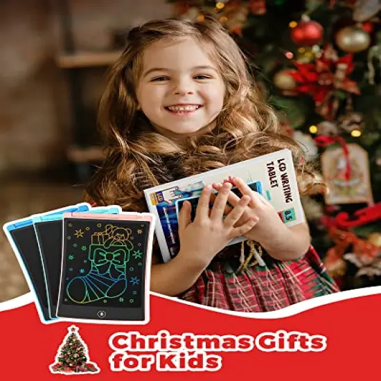 2 Pack LCD Writing Tablet, Colorful Toddler Drawing Pad Doodle Board Erasable, Educational Learning Toys Birthday Gifts for Boys Girls Age 3 4 5 6 7 8 (Blue & Pink) {4}