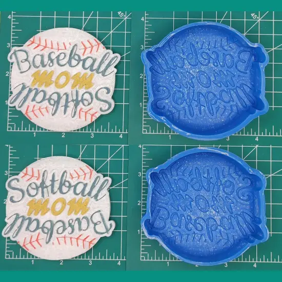Baseball & Softball Mom Silicone Freshie Mold {1}