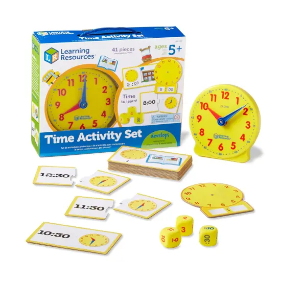 41 Pieces, Ages 5+,Clock for Teaching Time, Telling Time, Homeschool Supplies, Montessori Clock {2}