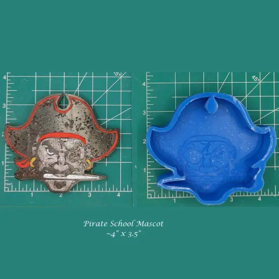 Pirates Buccaneers Raiders Marauders School Mascot Silicone Freshie Mold {1}