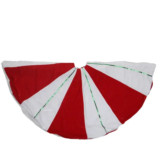 Northlight Peppermint Twist Christmas Tree Skirt - 48" - Red and White {3}