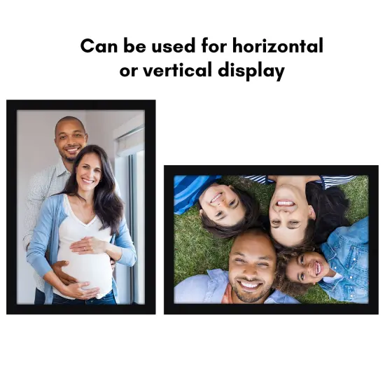 Americanflat 12x18 Picture Frame - Composite Wood Picture Frame for Wall Display - Plexiglass Cover - Hanging Hardware for Horizontal and Verticle Display - Black {4}