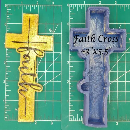 Faith Cross Silicone Freshie Mold {1}