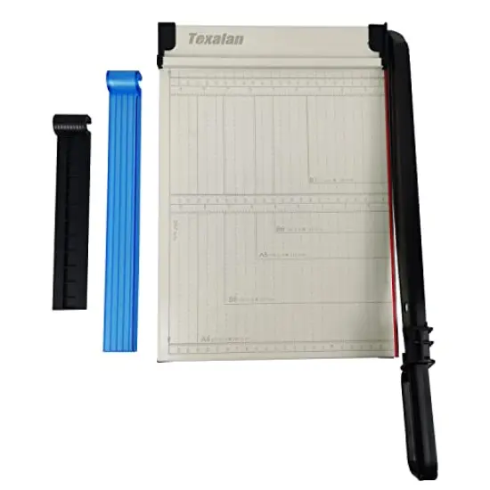 Paper Cutter Letter Size Paper Trimmer 12&rdquo; Cut Length 12 Sheet Capacity Guillotine Paper Photo Cutter with Magnet Clamp, Paper Guide, Size Guideline {4}