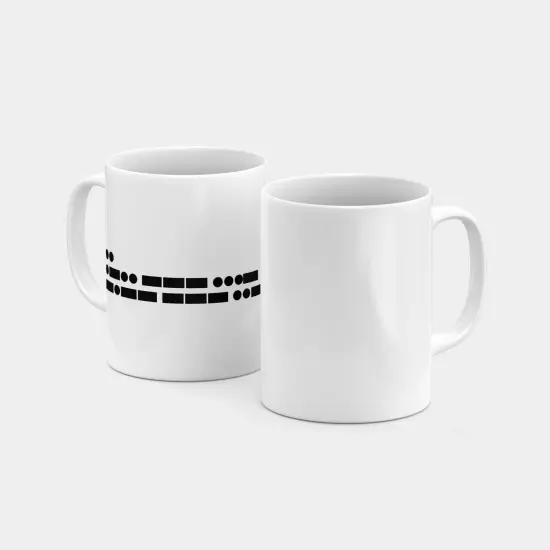 Morse Code I Love You 11 Oz Mug III {2}