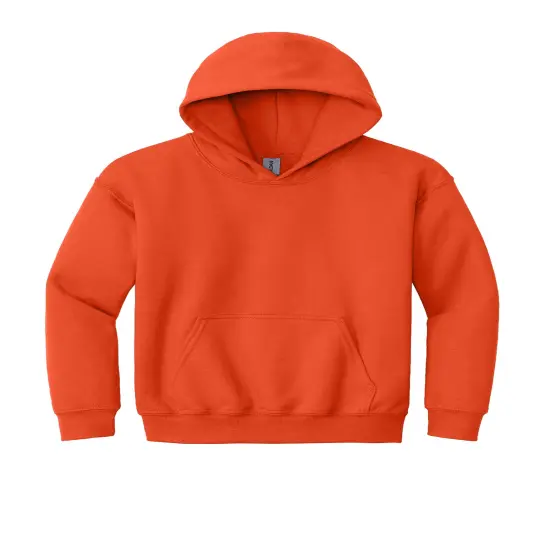 Gildan&reg; Youth Heavy Blend Hooded Sweatshirt Orange {2}